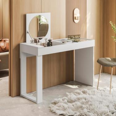 Imagem de Toucador Com Espelho Aurora Branco Fosco