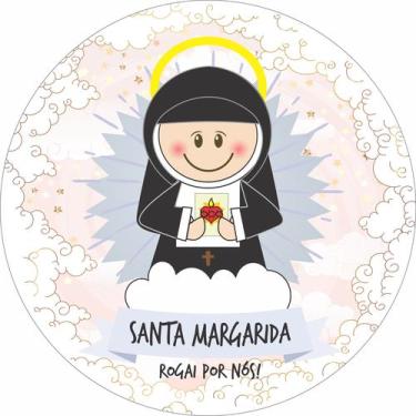 Imagem de Painel de Tecido Sublimado Redondo Santinhos Católicos Santa Margarida