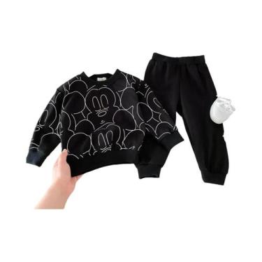 Imagem de Camiseta Esportiva De Manga Longa Mickey Mouse Para Meninas E Meninos,