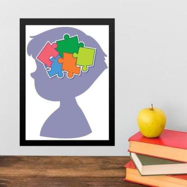 Imagem de Quadro Decorativo Autismo - Mente Autista 24X18Cm - Vidro - Quadros On