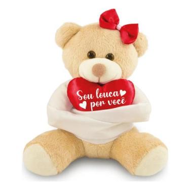 Imagem de Ursinho De Pelúcia Louco Por Você 25cm Anti-alérgico - Amor Caramelo (