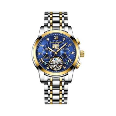 Imagem de Relógio De Pulso Masculino Automático Mecânico De Aço Inoxidável Lumin