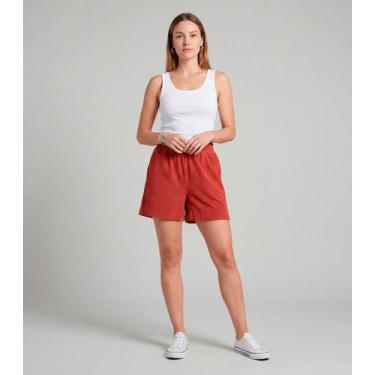 Imagem de Shorts Feminino Moletinho Gorgurinho Infinita Cor Vermelho, GG, Vermel