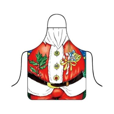 Imagem de Avental De Natal Impermeável Festivo, Divertido Para Cozinha E Decoraç