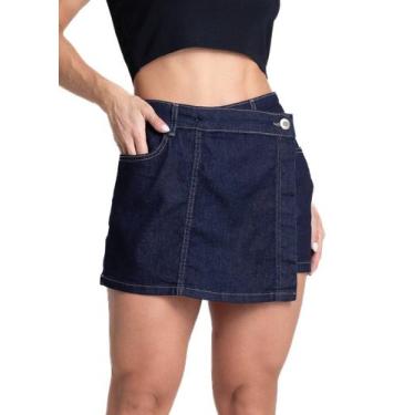 Imagem de Shorts Saia Jeans Sawary - 281934 36, Azul, 36