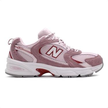 Imagem de Tênis New Balance 530 Unissex, 35, Rosa, Branco