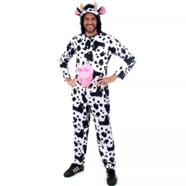 Imagem de Fantasia de Animais da Fazenda Adulto Vaca Com Capuz - Sulamericana, G