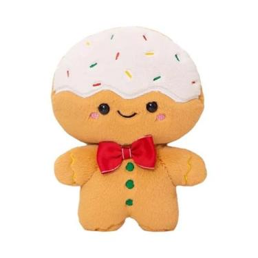 Imagem de Meias De Natal De Pelúcia Em Formato De Biscoito De Gengibre, Cabana D