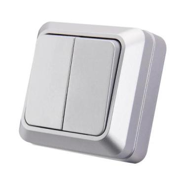 Imagem de Interruptor De Parede Externo Prateado 1 Gangue 1 via Tipo Gangorra Li