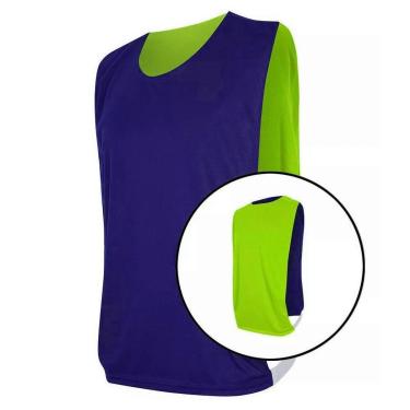 Imagem de Colete de Treino Dupla Face TRB Azul Marinho e Verde Limão-Unissex