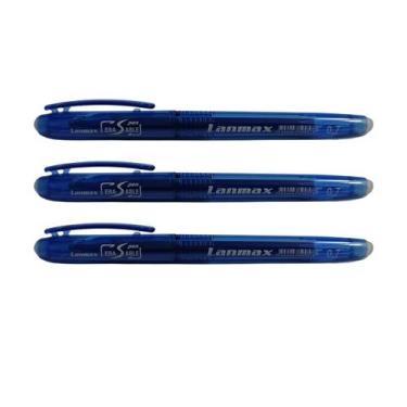 Imagem de Kit 3 Canetas Fantasminha 0.7mm Lanmax - Azul