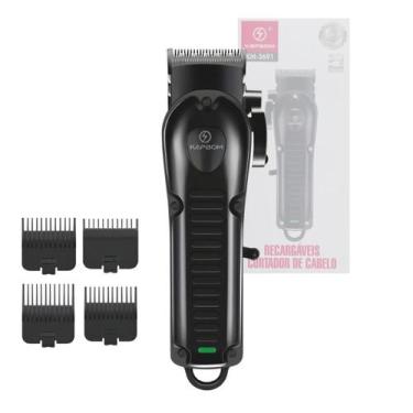 Imagem de Máquina de Cortar Cabelo e Aparador Profissional Bivolt KM-3691 - Kapb