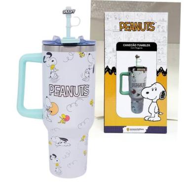 Imagem de Copo Térmico Canecão Tumbler Inox 1,15L Canudo SNOOPY - ZC - ZONA CRIA