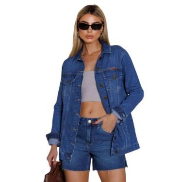 Imagem de Jaqueta Feminina Jeans Max Revanche 51810, Azul, P