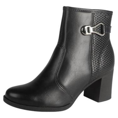 Imagem de Bota Feminina Passeio Elegante Confortavel Cano Baixo Dakota, Preto, 3