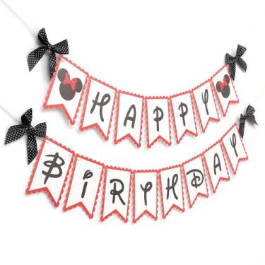 Imagem de Faixa de Aniversário EPSEED Ratinha Vermelha para 1º Aniversário