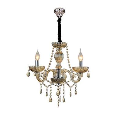 Imagem de Hevvy Lustre Valentina, 3 Lâmpadas, Bivolt, Cristal Champanhe - SL-5834/H3 CHP, WEE LUSTRES