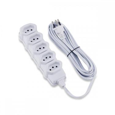 Imagem de Extensão 5 Tomadas Reforçada Tripolar 10A 5M Forceline - Bra