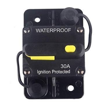Imagem de OUHL Disjuntor de 30 Amp 12 V - 48 V DC fusível de reinicialização manual para motor de trolagem, trailer, barco, veículos marinhos, sistema de proteção à prova d'água (30 A)