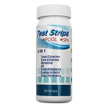 Imagem de Tingpai 6 In1 Piscina SPA Ti s de teste Cloro pH Alc nidade Dureza da água 50 Pcs