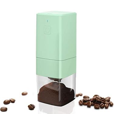 Imagem de IRUIHOO Moedor de café elétrico,automático portátil moedor de grãos de cafe, ajustável configuração multi moagem,para espresso gotejamento despeje sobre prensa francesa, USB recarregável Verde