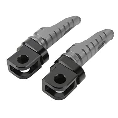 Imagem de Aramox 1 par Pedaleiras Dianteiras de Motocicleta Alça Curta Pedaleiras de Processo CNC Pedaleiras de Motocicleta Descanso Dianteiro T6063 Substituição de Liga de Alumínio para CFMOTO 450SR 2022-2023 (Cinza)