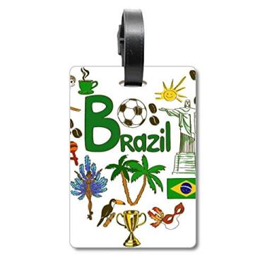 Imagem de Bandeira nacional bandeira nacional país amor do Brasil etiqueta bagagem cartão de bagagem etiqueta, Multicolorido.
