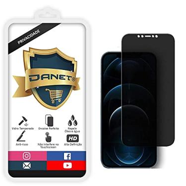 Imagem de Pel�cula De Privacidade Vidro Temperado Para iPhone 12 e 12 Pro com Tela 6.1" Polegadas - Prote��o Anti Impacto E Curioso Top Spy Premium 9d - Danet