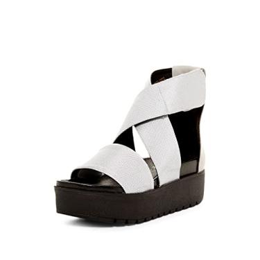 Imagem de Shellys London Kyler Silver Criss-Cross Leather Strap Flatform Platform Sandals (6)