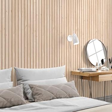 Imagem de Papel de Parede Adesivo Madeira Ripada Pinus