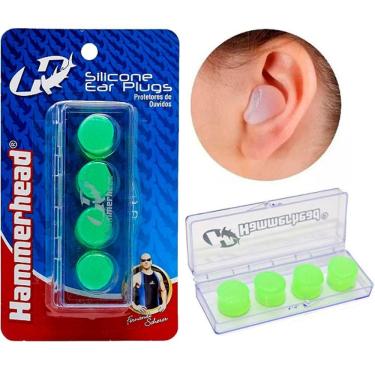 Imagem de Tampao Protetor de Ouvido Auricular 4 PC Silicone Hammerhead