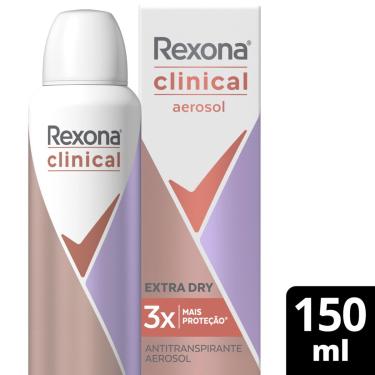 Imagem de Desodorante Antitranspirante Aerosol Rexona Clinical Extra Dry Feminino com 150ml 150ml