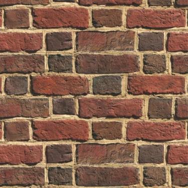 Imagem de Papel De Parede Adesivo Tijolinho Rústico Tons Vermelho 2,5m