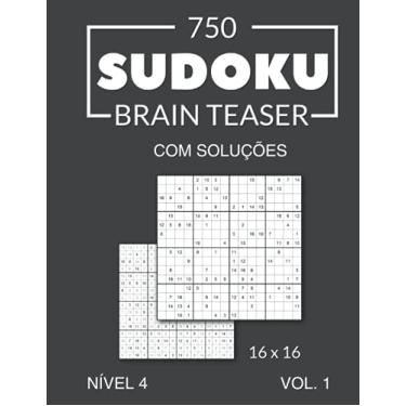 Imagem de 750 Sudoku Brain Teaser 16x16 com soluções Nível 4 Vol. 1