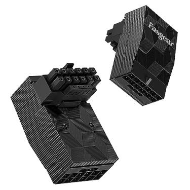 Imagem de Fasgear Adaptador 12VHPWR 90 graus, 1 pacote com adaptador de alimentação PCI-e 5.0 de ângulo reto, 16 pinos, 12 + 4 pinos 600 W, GPU macho para fêmea, compatível com placa gráfica GeForce RTX 3090Ti