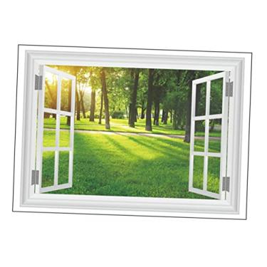 Imagem de Gadpiparty Adesivos De Parede Decorativos Decalques Da Parede Do Berçário Falsos Adesivos De Janela Papel De Parede Paisagem Decalques Do Berçário Tridimensional Adesivo De Janela Pvc 3d