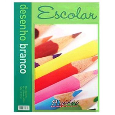 Imagem de Bloco Acervo Escolar A4 Branco 20 Folhas Desenho