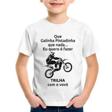 Imagem de Camiseta Infantil Trilha Com O Vovô - Foca Na Moda