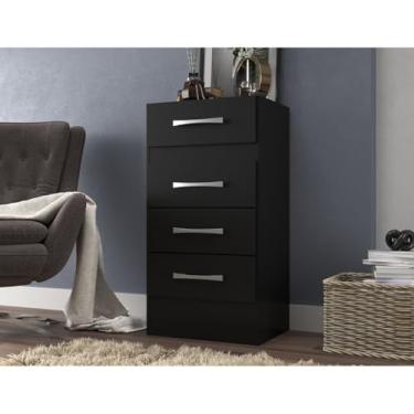 Imagem de Cômoda Suprema 4 Gavetas 100% Mdp Preto
