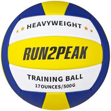 Imagem de RUN2PEAK Bola de treinamento de vôlei de 500 g para setters, tamanho oficial, 5, bola de treinamento de vôlei para ambientes internos, configuração de equipamento, treinador de ponta, para iniciantes