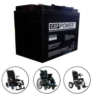 Imagem de Bateria P/ Cadeira De Rodas Bateria 1 Und 45Ah 12V Elétrica - Csp Powe