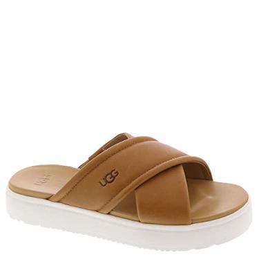 Imagem de UGG Sandália feminina Zayne Crossband, Couro bronzeado, 12