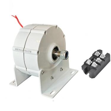 Imagem de HENGJINGTR 8000W 3 Fase Gerador de Ímã Permanente, 12 V 24 V 48 V 220 V sem engrenagem Ímã Permanente baixa RPM para o vento e a turbina de água ((With Rectifier 12V),48v