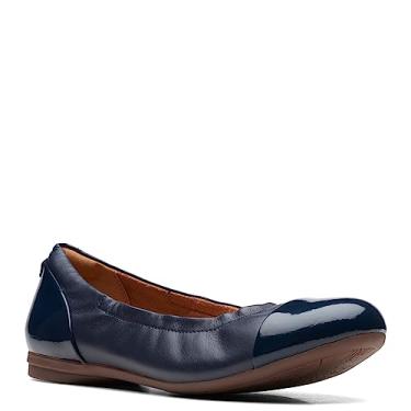 Imagem de Clarks Sapatilha feminina Clarks, Rena Jazz, Azul marino, 38