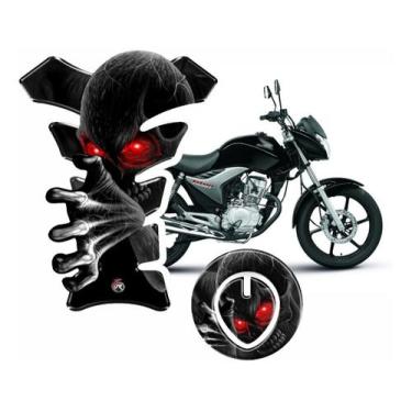 Imagem de Adesivo Protetor De Tanque E De Bocal Caveira Cg150 E Cb300r - Resitan