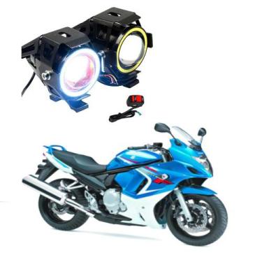 Imagem de Par Farol de Milha Angel Eye U7 para Moto Suzuki Bandit 600 2005 2006 
