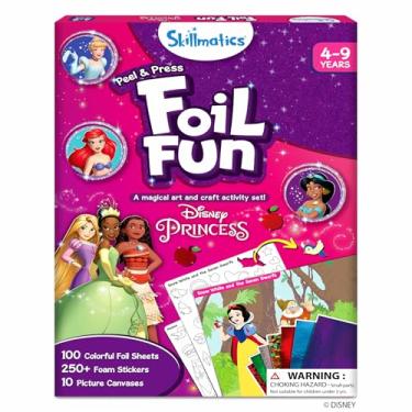 Imagem de Skillmatics Foil Fun - Disney Princess, Mess-Free Art & Craft Kits for Kids, DIY Creative Travel Toys, Perfect Christmas Gifts for Fans of Moana, Cinderella, Ariel, Jasmine, Ages 4, 5, 6, 7, 8, 9