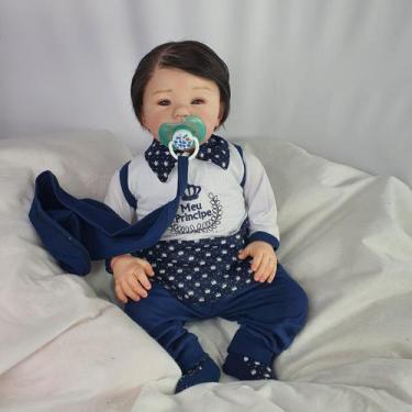 Imagem de Bebê Reborn Menino Muito Realista + Acessórios - Mundo Azul e Rosa