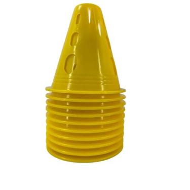 Imagem de Cones para Slalom Go Roller Patins Freestyle 10 Unidades, Amarelo