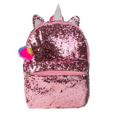 Imagem de Mochila Paetê Unicórnio 2 Em 1 Super Novidade Clio